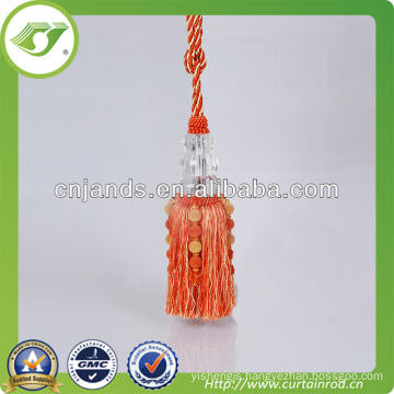 Orange curtain tassel with crystal beaded wholesale